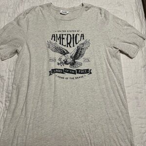 Bella Canvas Light Gray USA Graphic Tee